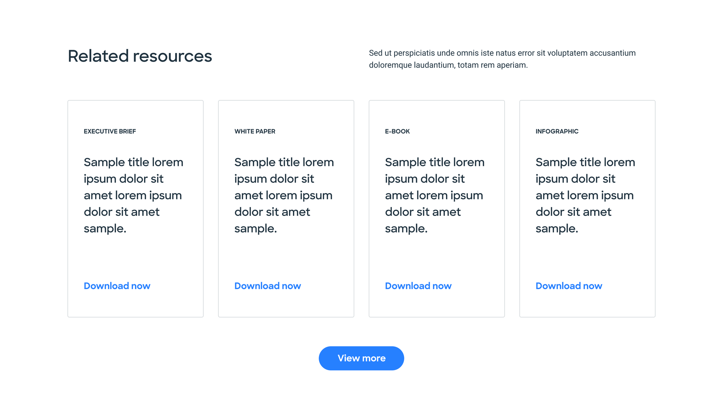The single previous related resources layout
